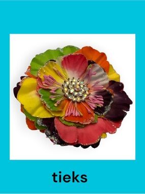 Tieks Multicolor Flower with Crystal Center